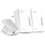 TP-Link Kit Adaptador Powerline TL-WPA4220T, Wi-Fi y Ethernet, 2 Unidades TL-WPA4220 + 1 TL-PA4010, 500 Mbps, HomePlug AV2, Alcance 300m